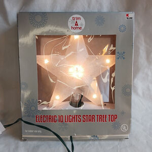 Vintage Kmart Trim A Home Electric 10 Light Star Treetop Christmas With Box